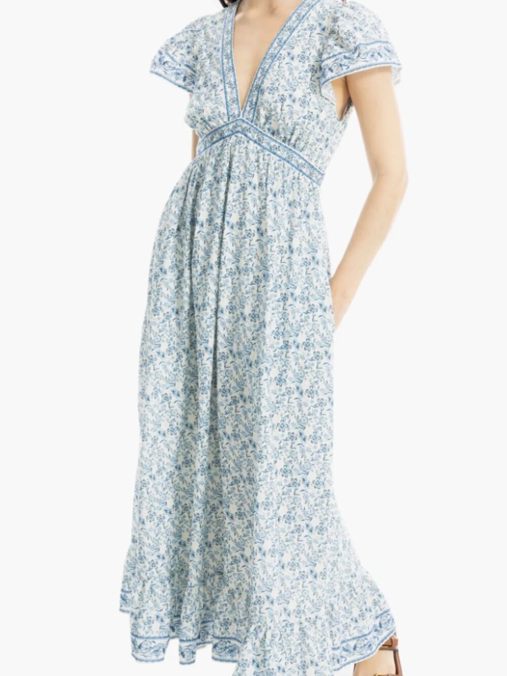 Max Studio Floral Maxi Dress - Spring Dress, Wedding Guest Dress